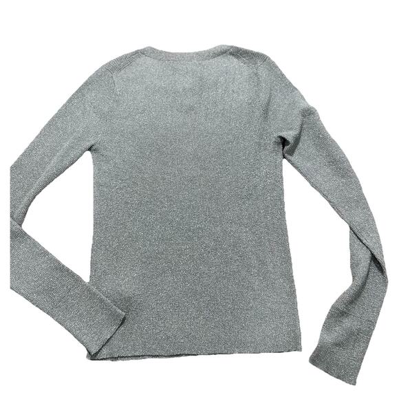 NEW J.Crew Women’s M Ribbed henley sweater with Lurex® metallic threads - Picture 9 of 9